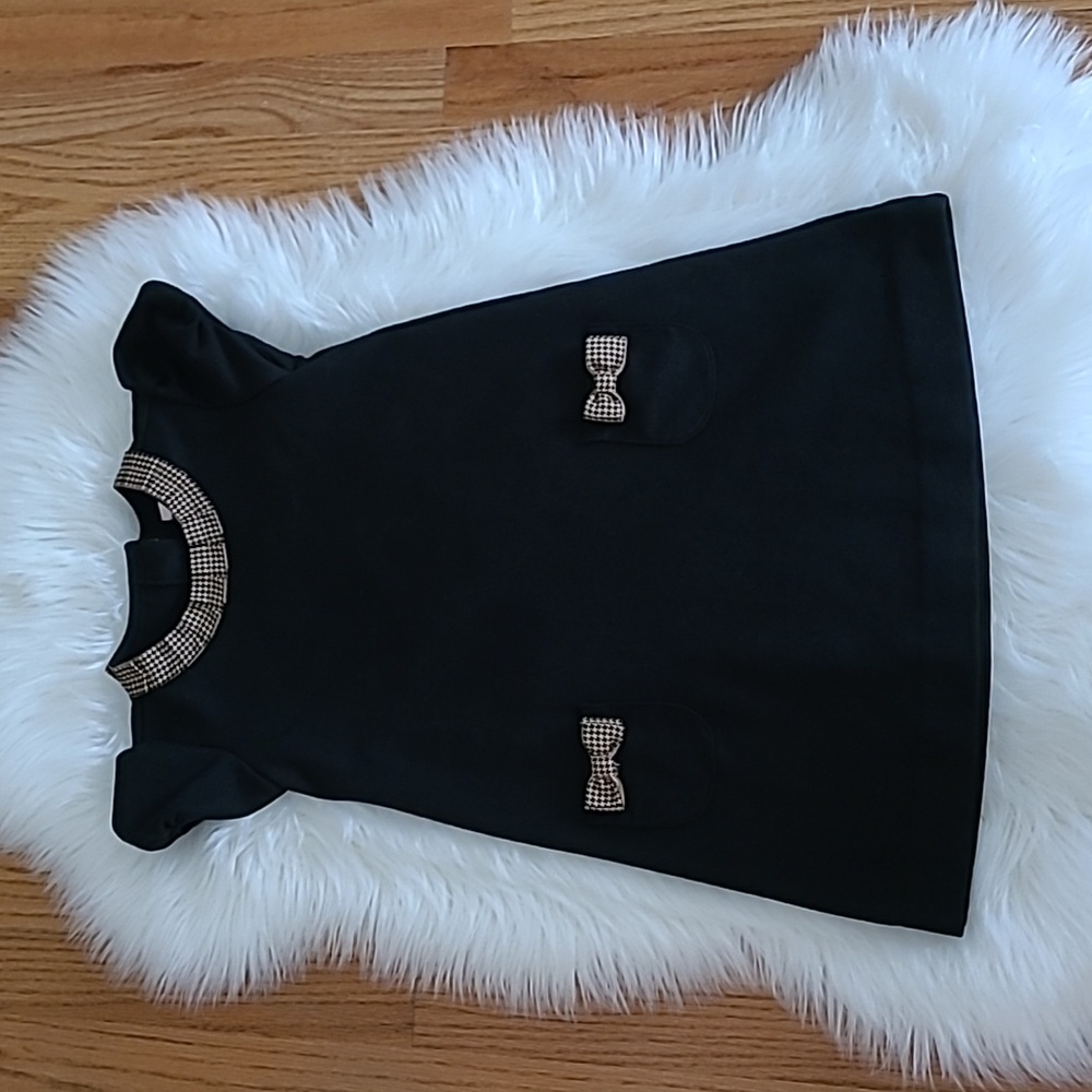 Janie and Jack sz 4 black & plaid dress